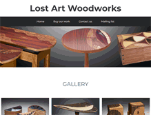 Tablet Screenshot of lostartwoodworks.com